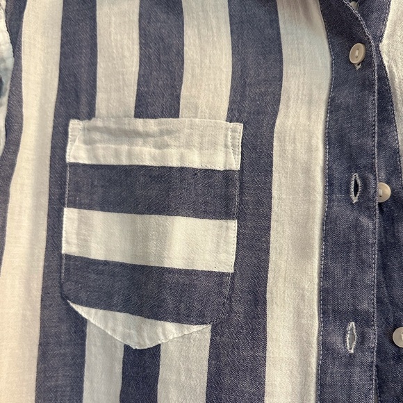 Lucky Brand SS Striped Top Size S/P - Picture 8 of 9